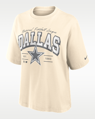 トップス rare LGB NUDE Silver Leaf Star T-Shirt Dallas Cowboys Vintage Mod Boxy Women's Nike NFL T-Shirt. Nike.com